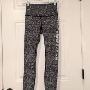 ❤️ Lululemon SoulCycle Leggings Black White 4